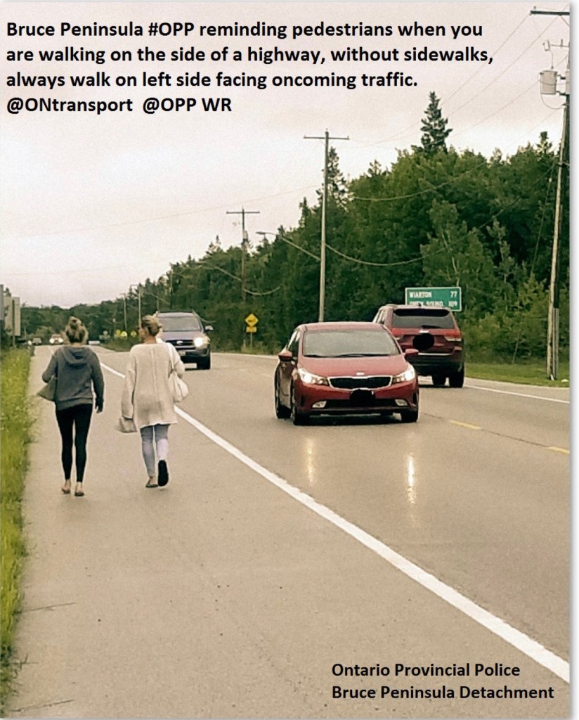 Left Side Walk Reminder to Walk on the Left Side Facing Traffic – Huron Woods ...